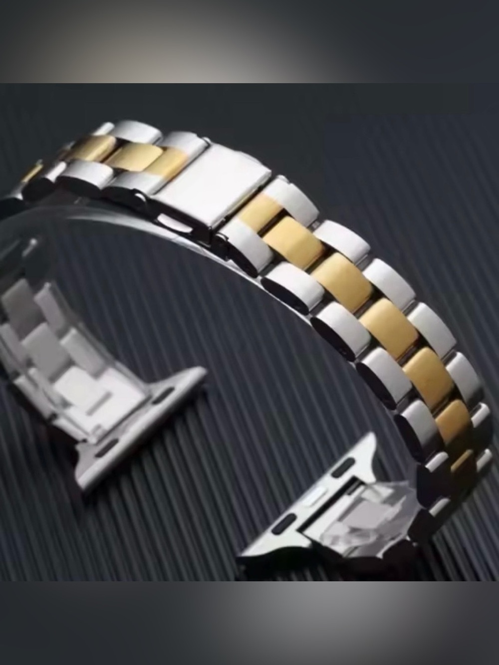 Nordstrom Two-Tone Metal Watch Bracelet in Silver & Gold 38-49mm